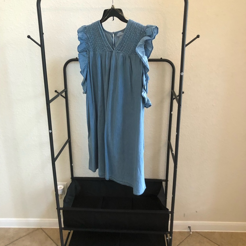 Studio West Blue Ruffle Dress
